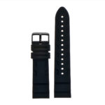 Pu9.1.mb Silicone Rubber Strap In Black W Matte Black Buckle 2