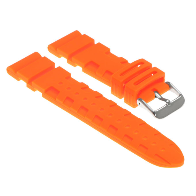 Pu9.12 Silicone Rubber Strap In Orange