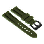 R.pn1.11.mb Silicone Rubber Strap In Green W Matte Black Buckle