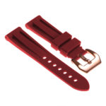 R.pn1.6.rg Silicone Rubber Strap In Red W Rose Gold Buckle