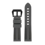 R.pn1.7.mb Silicone Rubber Strap In Grey W Matte Black Buckle 2