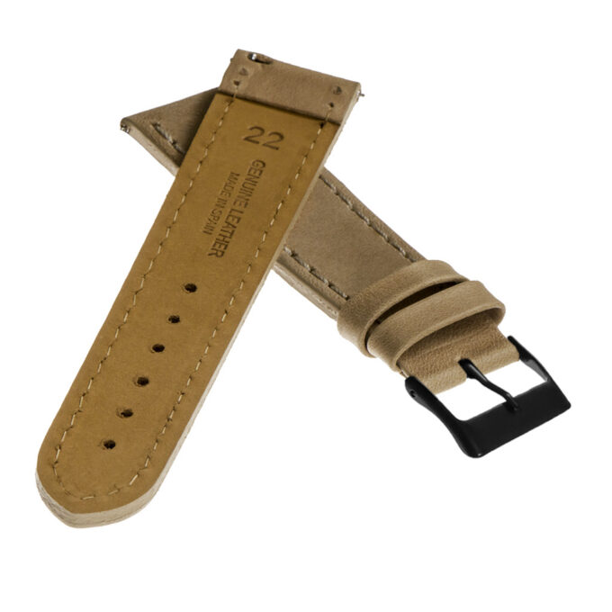 Df2.3 Leather Strap W Matte Black Buckle In Tan 2