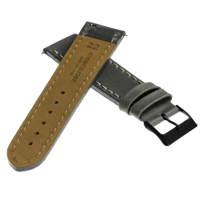 Df2.5.mb Leather Strap W Matte Black Buckle In Blue 2