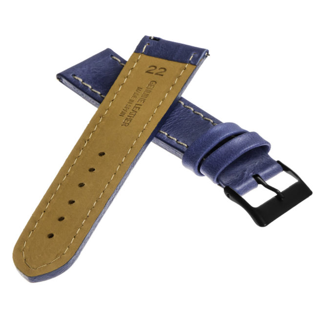 Df2.5a.mb Leather Strap W Matte Black Buckle In Bright Blue 2