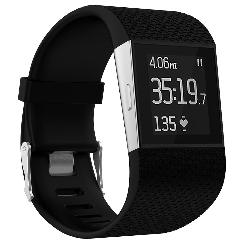 Fb.r15.1 Silicone Band For Fitbit Surge In Black 3