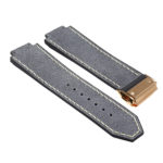 Hb.l1.5.yg DASSARI Suede Strap For Hublot Big Bang W Yellow Gold Buckle In Blue