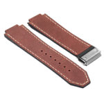 Hb.l1.9.bs DASSARI Suede Strap For Hublot Big Bang W Brushed Stainless Steel Buckle In Rust