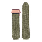 Hb.l3.11.rg DASSARI Canvas Strap For Hublot Big Bang W Rose Gold Buckle In Green 3