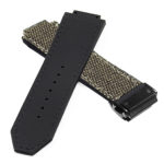 Hb.l3.2.mb DASSARI Canvas Strap For Hublot Big Bang W Matte Black Buckle In Brown 2