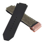 Hb.l3.2.rg DASSARI Canvas Strap For Hublot Big Bang W Rose Gold Buckle In Brown 2