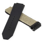 Hb.l3.22.mb DASSARI Canvas Strap For Hublot Big Bang W Matte Black Buckle In White 2