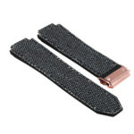 Hb.l3.5.rg DASSARI Canvas Strap For Hublot Big Bang W Rose Gold Buckle In Blue