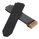 Hb.l3.5.yg DASSARI Canvas Strap For Hublot Big Bang W Yellow Gold Buckle In Blue 2