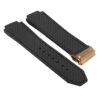 P623.1.1.yg DASSARI Carbon Fiber Band For Hublot Big Bang W Yellow Gold Steel Buckle In Black