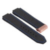 P623.1.5.rg DASSARI Carbon Fiber Band For Hublot Big Bang W Rose Gold Buckle In Black W Blue Stitching