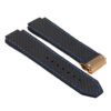 P623.1.5.yg DASSARI Carbon Fiber Band For Hublot Big Bang W Yellow Gold Buckle In Black W Blue Stitching