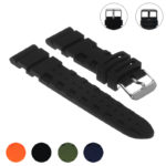 pu9.1 Gallery Silicone Rubber Strap in Black NEW