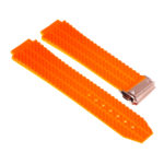R.hb1.12.rg Silicone Rubber Strap For Hublot In Orange W Rose Gold Buckle