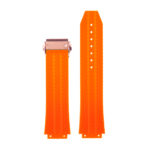 R.hb1.12.rg Silicone Rubber Strap For Hublot In Orange W Rose Gold Buckle 2
