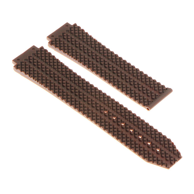 R.hb1.2 Silicone Rubber Strap For Hublot In Brown