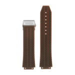 R.hb1.2.bs Silicone Rubber Strap For Hublot In Brown W Brushed Buckle 2