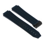 R.hb1.5.mb Silicone Rubber Strap For Hublot In Blue W Matte Black Buckle