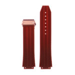 R.hb1.6.rg Silicone Rubber Strap For Hublot In Red W Rose Gold Buckle 2
