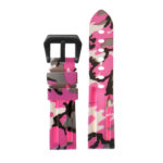 R.pn2.13.mb Silicone Rubber Camo Strap In Pink W Matte Black Buckle 2