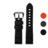 r.pn3 Gallery Black Rubber Watch Strap with Brushed Stainless Steel Pre V Buckle