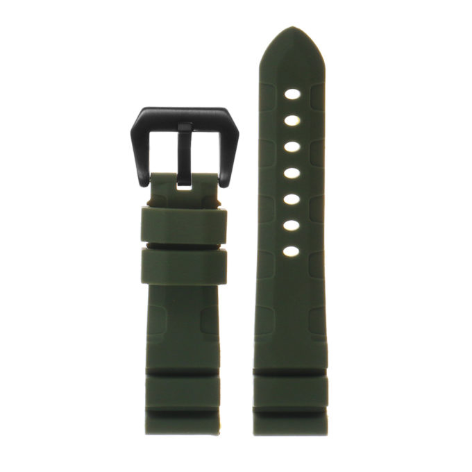 R.pn3.11.mb Silicone Rubber Strap In Green W Matte Black Buckle 2