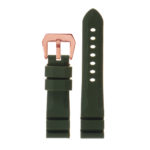 R.pn3.11.rg Silicone Rubber Strap In Green W Rose Gold Buckle 2