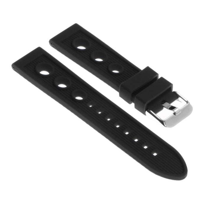 R.ra2.1 Silicone Rubber Rally Strap In Black