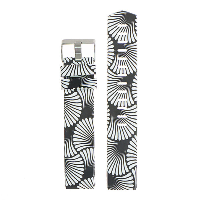 FIXfb.r12.w Silicone Strap For Charge 2 W Hypno Black And White 2