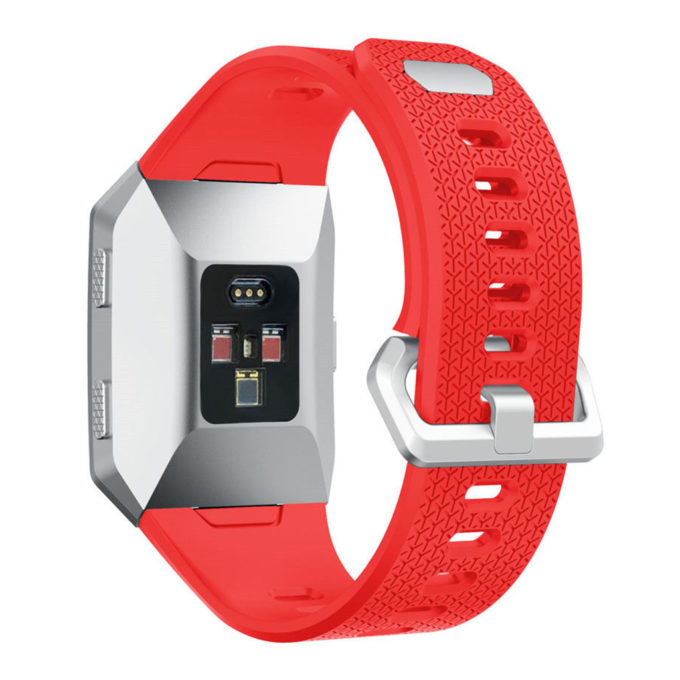 FIXfb.r18.6 Fitbit Ionic Silicone Rubber Sports Strap In Red 2