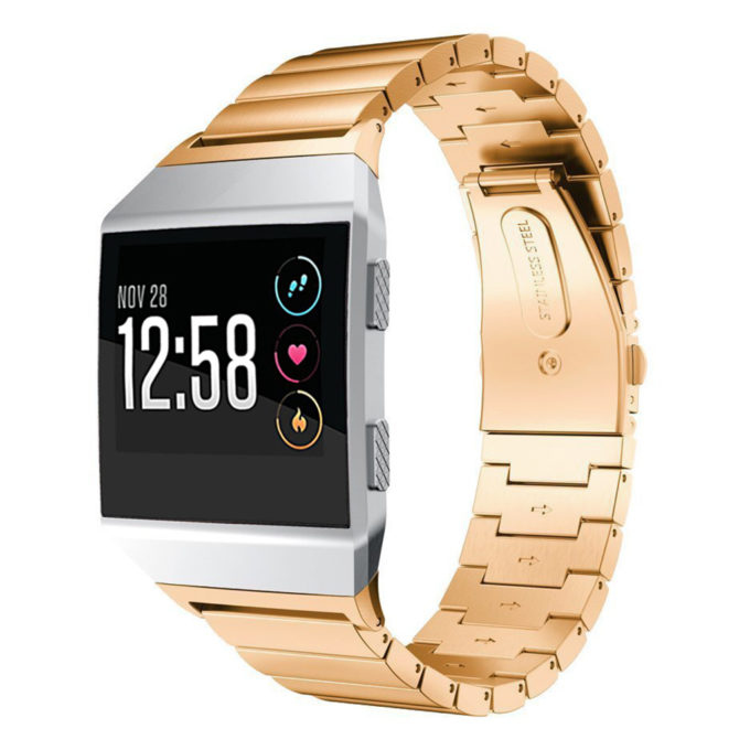 Fb.m33.yg Fitbit Ionic Stainless Steel Link Band In Yellow Gold
