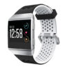 Fb.r17.1.22 Silicone Rubber Sports Strap For Fitbit Ionic In Black And White