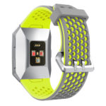 Fb.r17.7.11 Silicone Rubber Sports Strap For Fitbit Ionic In Grey And Lime Green 2