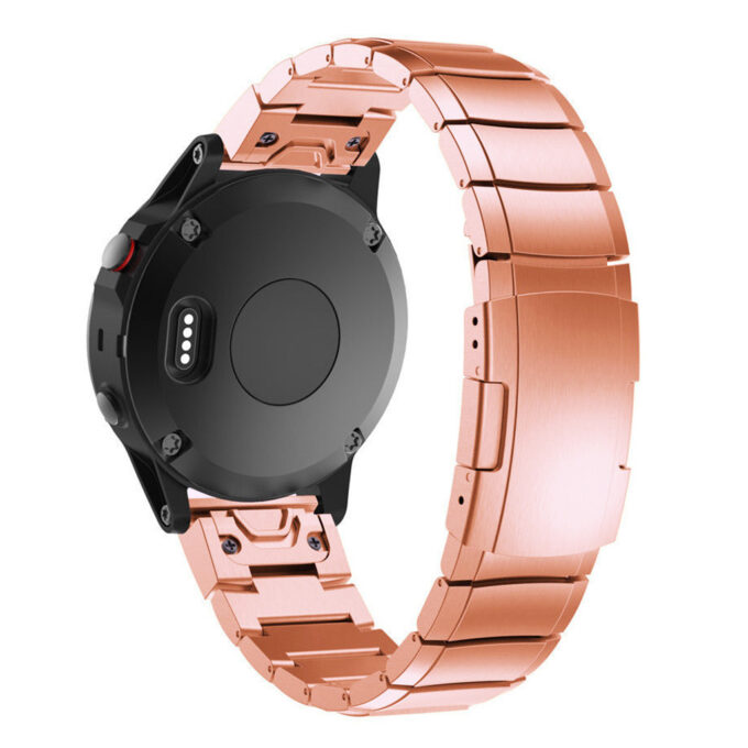 G.m10.rg Stainless Steel Modern Bracelet Band For Garmin Fenix 5 & Forerunner 935 In Rose Gold 2