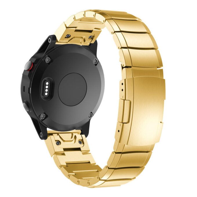 G.m10.yg Stainless Steel Modern Bracelet Band For Garmin Fenix 5 & Forerunner 935 In Yellow Gold 2