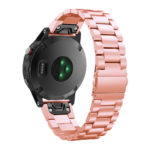 G.m11.rg Stainless Steel Oyster Bracelet Band For Garmin Fenix 5 & Forerunner In Rose Gold 2