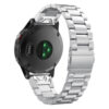 G.m11.ss Stainless Steel Oyster Bracelet Band For Garmin Fenix 5 & Forerunner In Silver 2