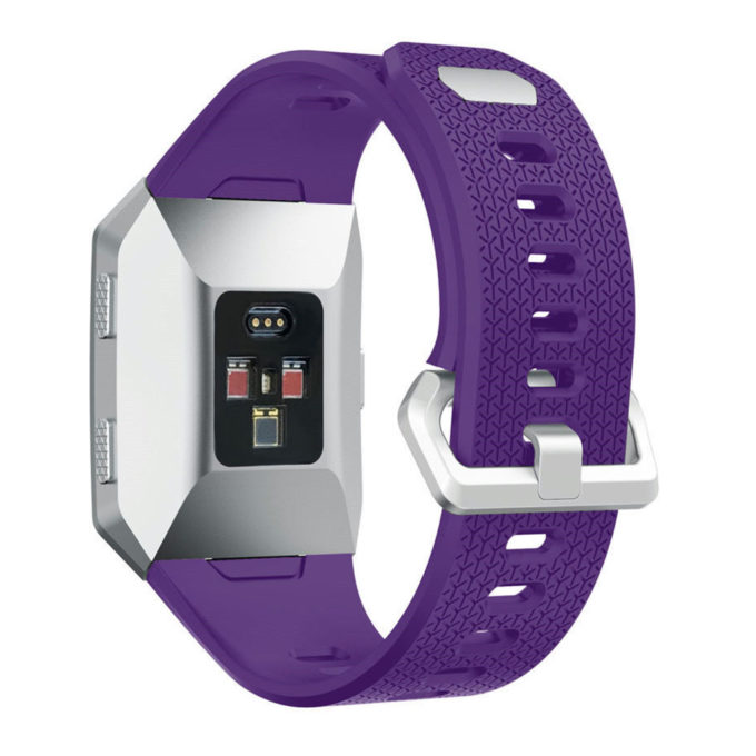 FIXfb.r18.18a Fitbit Ionic Silicone Rubber Sports Strap In Royal Purple 2