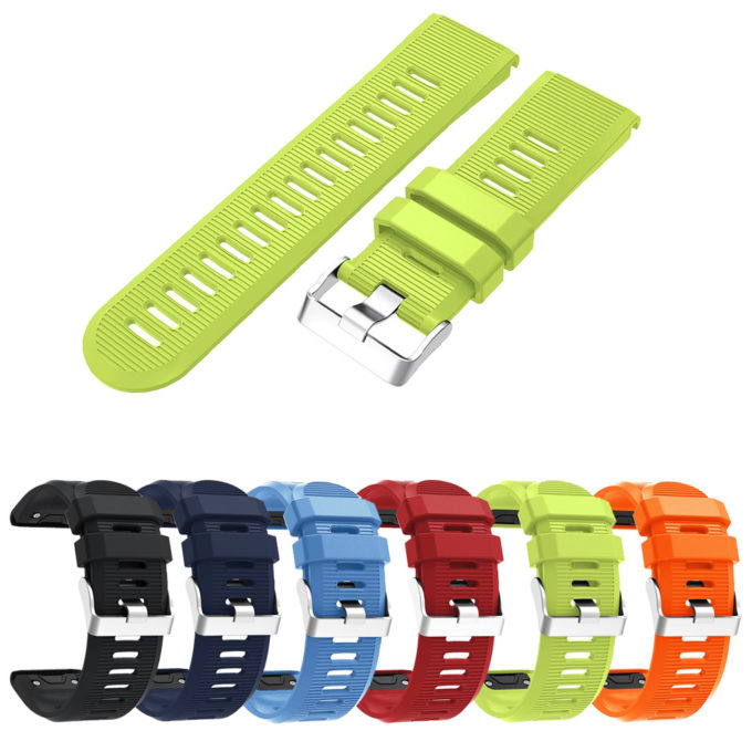 G.r17.11 Gallery Replacement Strap Band For Garmin Fenix 5X In Lime Green