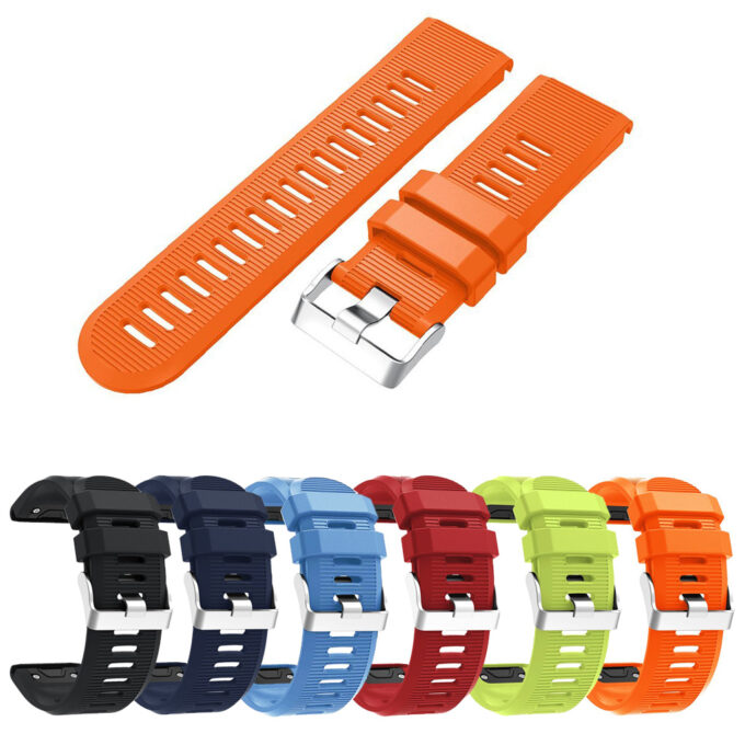 G.r17.12 Gallery Replacement Strap Band For Garmin Fenix 5X In Orange
