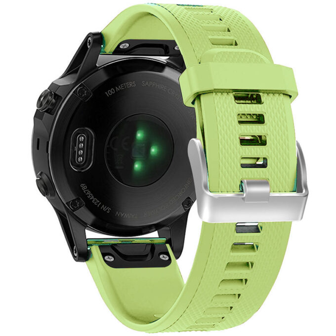 G.r18.11a Replacement Strap Band For Garmin Fenix 5 In Lime Green 2