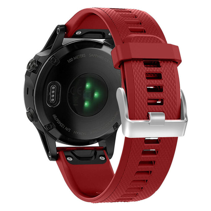 G.r18.6 Replacement Strap Band For Garmin Fenix 5 In Red 2