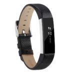 Fb.l3 Genuine Leather Replacement Strap Band For Fitbit Alta & HR In Black
