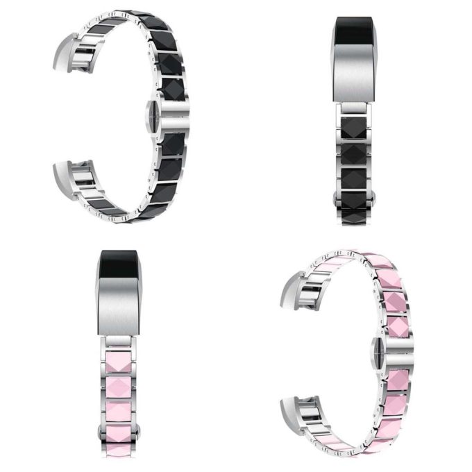 Fb.m41 Gallery Ceramic And Stainless Steel Bracelet For Fitbit Ionic