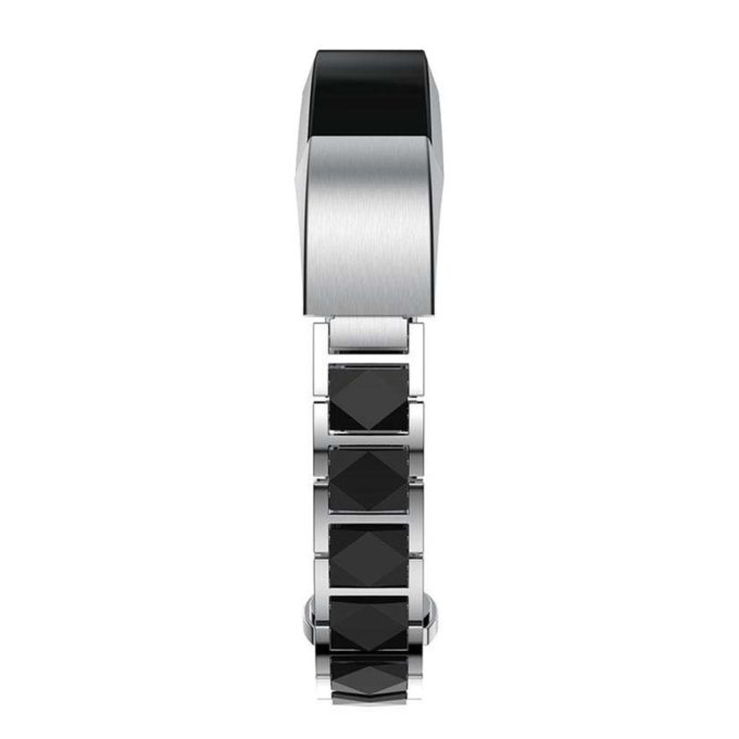 Fb.m41.ss.1 Ceramic And Stainless Steel Bracelet For Fitbit Ionic Silver And Black 4