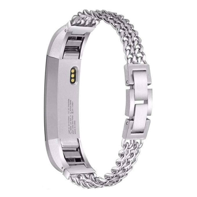 Fb.m43.ss Chain Link Bracelet Band Strap For Fitbit Alta In Silver 2